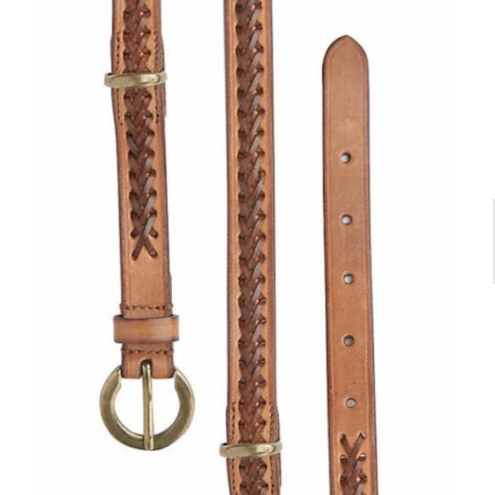 LUCKY BRAND Whipstitch Dog Collar Leather M NWT - Picture 2 of 4